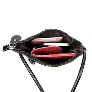 Bolso Bandolera Mini para Teléfono, de Cuero Genuino, Vertical, para Mujer, Venta al Por Mayor de Fábrica - Product Image 5