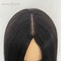 Perruque juive casher en soie de qualité supérieure, transparente, pour le dessus, qualité 12A, densité 150%, cuticules alignées, cheveux humains vierges brésiliens Remy