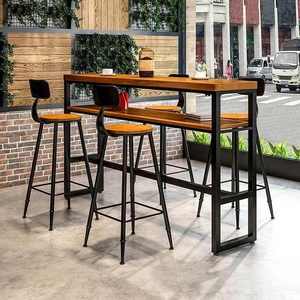MORE DESIGN Muebles <span class=keywords><strong>de</strong></span> balcón baratos Parte superior <span class=keywords><strong>de</strong></span> <span class=keywords><strong>madera</strong></span> pata <span class=keywords><strong>de</strong></span> metal Rectangular Piscina <span class=keywords><strong>Patio</strong></span> Jardín <span class=keywords><strong>de</strong></span> <span class=keywords><strong>madera</strong></span> <span class=keywords><strong>Bar</strong></span> Comedor Mesa al aire libre - Product Image 1