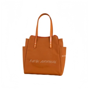 Sac en toile contrasté tendance pour femme, sac de shopping portable en toile artistique, sac à bandoulière - Product Image 2