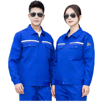 Combinaison de travail pour homme en coton antistatique à manches longues pour l'été, bandes réfléchissantes, uniforme de protection du travail, modèle BM-20604, fabriqué en Chine