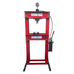 Mesin Press toko hidrolik 30 Ton, warna merah dengan pengukur peralatan perbaikan ban untuk bengkel garasi