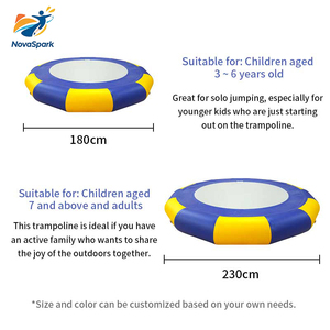 Trampolín Inflable Portátil de PVC Impermeable Novaspark, Tapete de Salto Resistente para Exteriores y Jardín, Tabla de Salto Acuática para Niños - Product Image 3