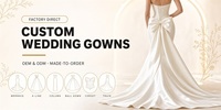 Nouvelle Arrivée 2026 Robe de Mariée Moderne en Satin Sans Bretelles, Élégante Robe de Mariée Vintage Française avec Traîne Chapelle, Robe de Soirée Formelle