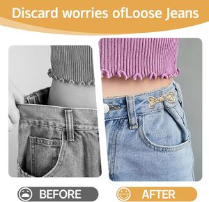 Clip de ceinture réglable en forme de cœur, boucle détachable, clips pour jeans perlés, sans <span class=keywords><strong>couture</strong></span>, boucle en alliage de zinc, vêtements écologiques - Product Image 5