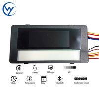12V 60W Affichage de la température du temps Six boutons Gradateur CCT Defogger Touch Switch Smart, Conçu pour Premium Mirror