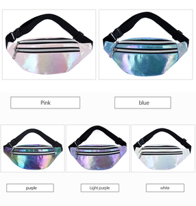 Sac <span class=keywords><strong>banane</strong></span> holographique pour femmes, sac de taille hologramme Laser PU plage <span class=keywords><strong>voyage</strong></span> <span class=keywords><strong>banane</strong></span> hanche fesses fermeture éclair, sac de ceinture pour <span class=keywords><strong>voyage</strong></span> de fête - Product Image 5