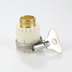 Connecteur universel pour robinet 1/2 pouce en alliage d'aluminium, adaptateur de raccord rapide avec pince en acier inoxydable - Product Image 2