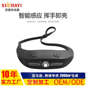 Linterna frontal XiJiaYi recargable LED portátil con sensor de movimiento para acampar al aire libre, correr, pescar - Product Image 1