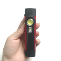 Lampe torche tactique multifonctionnelle en aluminium, mini lampe de travail LED rechargeable portable avec lampe UV magnétique 395 Nm