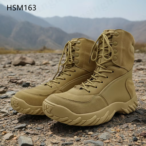 Rwh, botas de combate negras con diseño de cremallera de curva lateral de 8 pulgadas a la venta, botas tácticas de goma acolchadas para exteriores para <span class=keywords><strong>Jordan</strong></span> HSM163 - Product Image 4