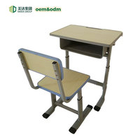 Bureaux et chaises d'école réglables en hauteur en PP, design moderne et minimaliste, Meida MDL-K12, garantie 5 ans, pour les centres de formation et les écoles