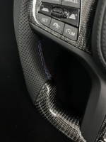 Volant chauffant à fond plat en fibre de carbone pour BMW Volante M40i X3 G01 M40i X4 M40i G02 M5 F10 F90 E60 E39 F91m8 F30 2020