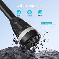 Canne pliante tout-terrain en aluminium avec absorption des chocs, embout à coussin d'air LED, aide à la marche légère pour les personnes âgées