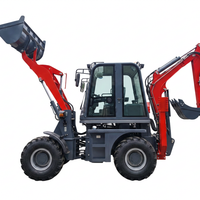 Chargeuse-pelleteuse sur roues avec bras de fouille hydraulique pour travaux de terrassement