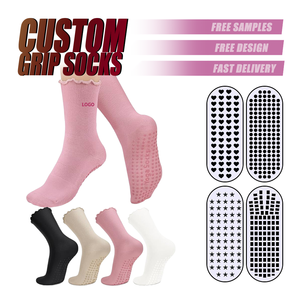 Miễn phí Mẫu thấp moq Pilates Vớ với Grips phụ nữ Workout vớ yoga không trượt vớ - Product Image 1