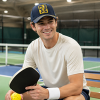 Casquettes de baseball personnalisées OEM à faible MOQ, 100 % coton, visière incurvée classique, casquette de sport unisexe pour club de pickleball et matchs en extérieur