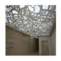 Panneau de plafond décoratif découpé au laser personnalisé, panneau décoratif perforé en acier inoxydable, plafond en métal aluminium