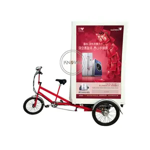 OEM Werbung Cargo Bike 3 Rad Werbung Fahrzeug Fahrrad Electric Billboard Dreirad Unterstützung Anpassung
