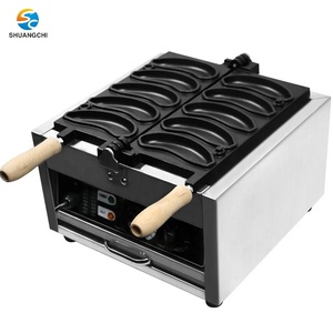 Máquina eléctrica comercial para hacer gofres en forma <span class=keywords><strong>de</strong></span> plátano, nueva condición, máquina <span class=keywords><strong>de</strong></span> Aperitivos crujientes para queso, <span class=keywords><strong>Chocolate</strong></span>, gofres, panadero - Product Image 5