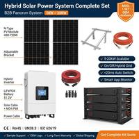 5KW 10KW 15KW 20KW Hybrid-Solarstromsystem Komplettset mit Lithium-Batterieboxen, Gestellen, Zellen und MPPT für Wohnhäuser CE
