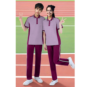 Set di uniformi scolastiche in cotone personalizzato per studenti delle scuole superiori sia maschili che femminili con opzione per stampare il Logo - Product Image 5