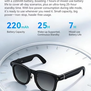 X01 Ultra Smart AI Glasses 8MP HD Camera Video <b>Recording</b> Voice Call WCharging <b>Case</b> Mirror Lenses Eye Protection Sunglasses - Product Image 6