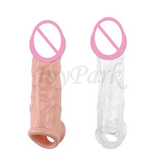 JoyPark Dual Delay Herren Sexspielzeug Dickes Gummi Ejakulation kondom mit Verzögerung funktion Penis hülle - Product Image 2