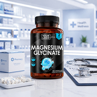 Capsules de glycinate de magnésium pour le soulagement du stress, le sommeil, la santé musculaire, la nutrition et autres compléments alimentaires à base de plantes pour la santé