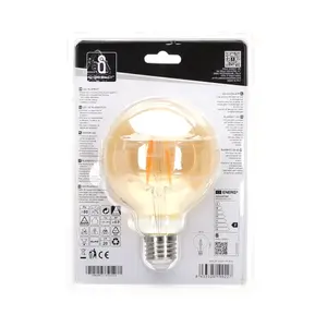 Bombilla LED tipo filamento G95 E27 8W, eficiente y decorativa, ideal para iluminación ambiental y crear atmósferas. - Product Image 3