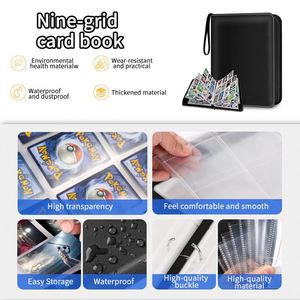 Classeur de cartes à collectionner FUXI en cuir PU à 9 pochettes pour 540 cartes, avec 30 protège-cartes pour collections de cartes de baseball, TCG et sportives, 30 cartes - Product Image 6