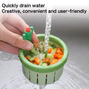 Colador de desagüe para fregadero de cocina de <span class=keywords><strong>Cactus</strong></span> al por mayor, cubierta de desagüe de ducha, Colector de pelo para filtro de colador de fregadero de cocina - Product Image 4