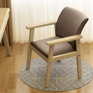 Silla de escritorio de estudio moderna para el hogar, sillón de madera maciza, respaldo ensanchado, mecedora reclinable, silla decorativa para oficina, dormitorio informal - Product Image 3