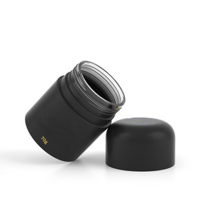Custom 3.5g Gloss Round Glass Jars with <b>Plastic</b> Caps for Smoking Packaging Food Grade Matte Glass Bottle Dry Flower Packaging - Product Image 3