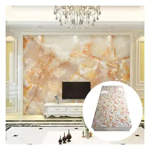 1.22m * 2.44m 3mm PVC UV foglio di marmo 3D PVC foglio di marmo per la decorazione di interni