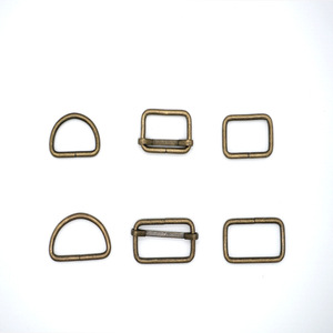 Boucles en métal bronze antique, anneaux en D, carrés et rectangles pour laisses d'animaux, placage durable, origine Yiwu - Product Image 4