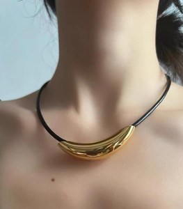 Full Body Titanium Steel Christian Geometric Bamboo High-End Curved Tube <strong>Choker</strong> Necklace Unisex <strong>Fashion</strong> Versatile Anniversary - Product Image 5