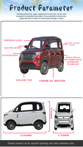 Offre Spéciale – Voiture Électrique Berline 3 Places Certifiée CE (COC) Fabriquée en Chine, Transmission Simple, Intérieur Clair, Galerie de Toit Métallique, Caméra Arrière - Product Image 6
