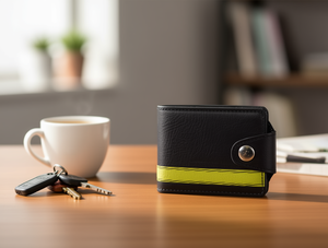 Men's Single Button <b>Wallet</b> 7 Inch Pu Material Snap Closure Minimalist Style Short <b>Wallet</b> - Product Image 2