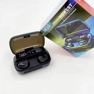 หูฟังสเตอริโอไร้สายสำหรับเล่<span class=keywords><strong>น</strong></span>เกมหูฟังสเตอริโอไร้สาย M10จอแสดงผล LED 600mAh สำหรับชาร์จหูฟัง - Product Image 4