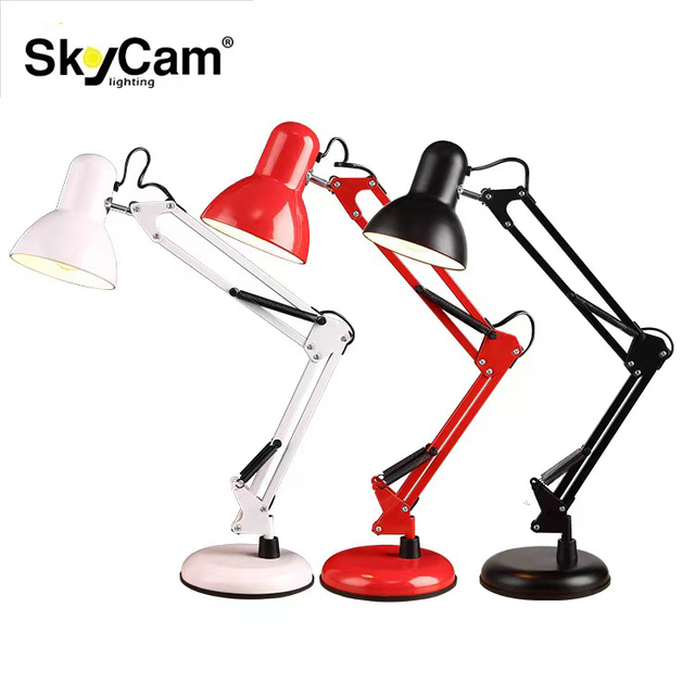 Modern Flexible Desk Lamps Iron Study/Computer Lights Reading Light Long Swing Arm Home Decor Table Lamp
