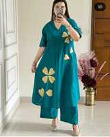 Demi-manches femmes modeste imprimé floral costume décontracté pantalon indien cordon ensemble bureau vacances porter en gros cordon ensemble coton grande taille