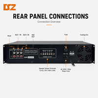 Amplificateur de puissance audio intégré DSZ DS-80I 70V/100V à tension constante 60W pour systèmes de sonorisation et de karaoké