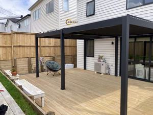 Pabellón Exterior de Aluminio con Recubrimiento en Polvo KAKADU 694-140, Pérgola con Techo de Celosía y Gazebo para Jardín y Uso en Exteriores - Product Image 5