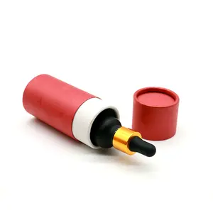 Recyceln Sie Parfüm Lippenstift ätherische Öl flasche rot grün schwarz Kraft papier 10ml 30ml 50ml 100ml Karton runde Papier röhre