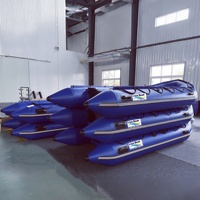 Bateau pneumatique de sauvetage à gonflage rapide 3,8-7,5 m avec plancher en aluminium pour interventions d'urgence