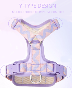 Custom Wholesale High-quality Fashion Luxury Back Nylon Design Chest Strap Lightweight Breathable Adjustable Dog <b>Harness</b> Outdoor - Product Image 4
