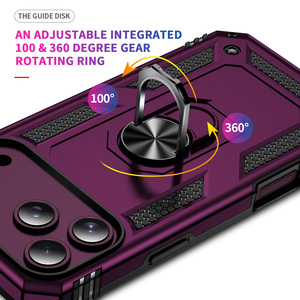 Nueva Funda Protectora para Teléfono con Anillo de Soporte para <span class=keywords><strong>iPhone</strong></span> 18 Pro Max, PU+PC, Resistente a Impactos, para <span class=keywords><strong>iPhone</strong></span> 18 17 16 15 - Product Image 3