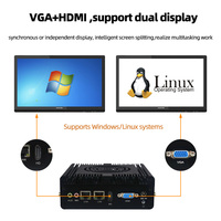 Mini PC Industrial con Procesador Core I3/i5/i7, Router Firewall, Mini PC Estación de Trabajo, 2x2.5GbE LAN, HDMI, VGA, Carcasa Portátil