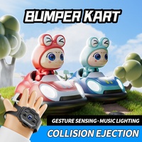 4DRC Y7 Voiture RC Miniature 2.4G avec Capteur Montre, Haute Vitesse, Drift, Kart de Combat, Lumières et Musique